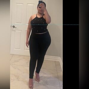 Halter Neck Top from Zara and pant from dynamite